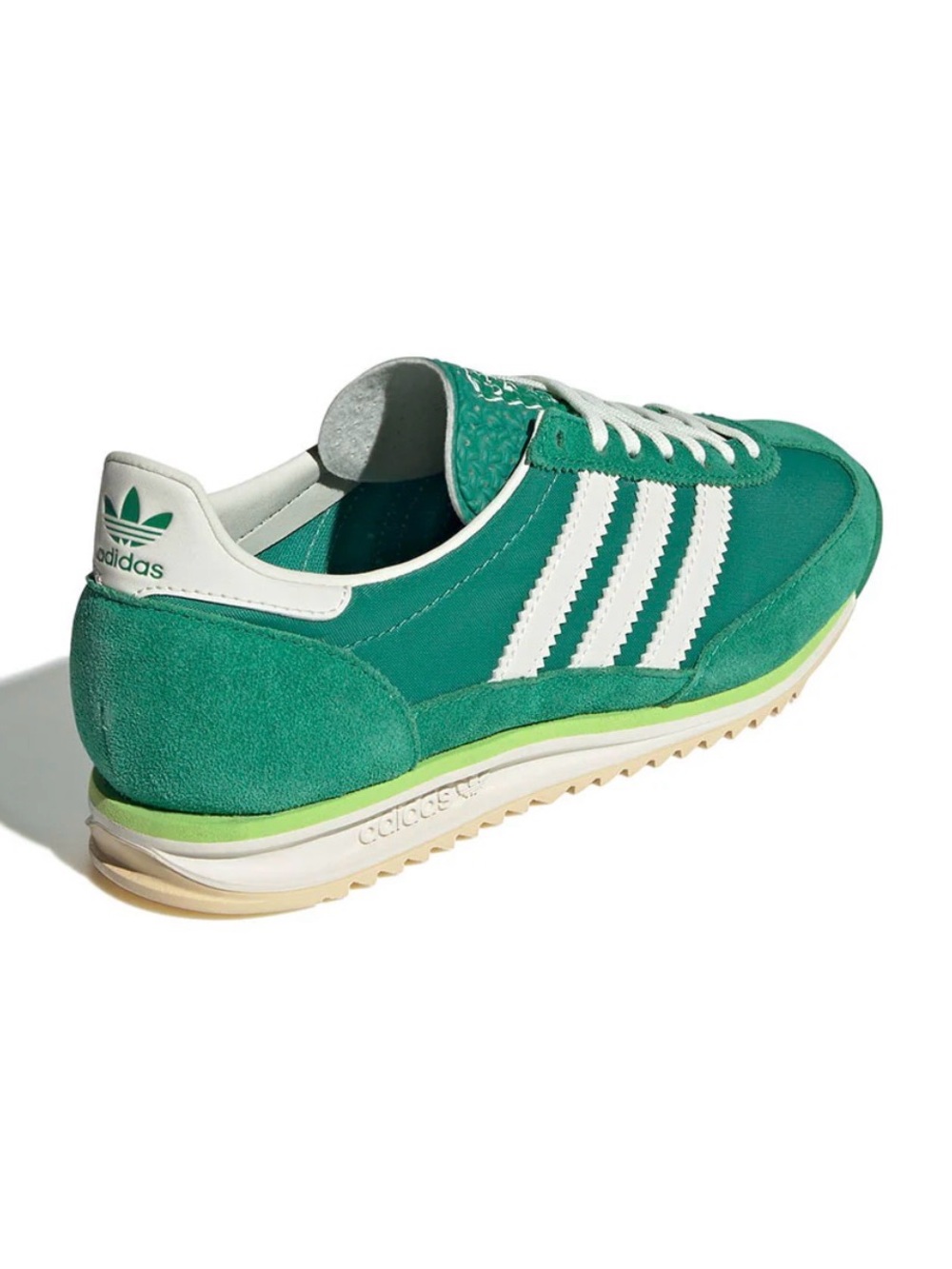 adidas Green Retro Runner Sneakers with White Stripes 1864999 - Picture 1 of 6